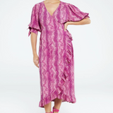 Robe portefeuille Channa - Magenta - FABIENNE CHAPOT