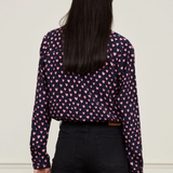 Blouse imprimée coeur Sunrise - Marine - FABIENNE CHAPOT