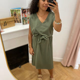 Robe courte ceinturée Adamarob - Kaki - TBS FEMME
