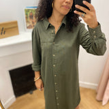 Robe chemise ample Ammelrob - Kaki - TBS FEMME