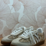 Baskets Aura Initials - Beige et or - VANESSA WU
