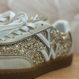 Baskets Aura Initials - Beige et or - VANESSA WU
