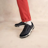 Baskets basses en cuir Gedezip - Marine - TBS HOMME