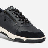 Baskets basses en cuir Gedezip - Marine - TBS HOMME