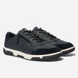 Baskets basses en cuir Gedezip - Marine - TBS HOMME