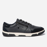 Baskets basses en cuir Gedezip - Marine - TBS HOMME