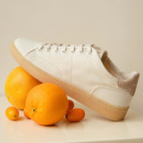 Baskets en toile et cuir suédé Riven - Crème - BOBBIES HOMME