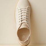 Baskets en toile et cuir suédé Riven - Crème - BOBBIES HOMME