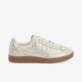 Baskets ornées de fleurs en cuir Sheffield Flower - Blanc cassé irisé - SCHMOOVE WOMEN