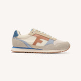 Baskets running ELM - Beige camel et bleu - FAGUO HOMME