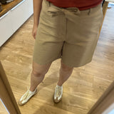 Bermuda en lin avec ceinture à nouer Oxie - SUN VALLEY FEMME