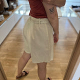 Bermuda en lin avec ceinture à nouer Oxie - SUN VALLEY FEMME