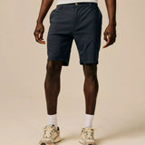 Bermuda ajusté en coton stretch Malalta - Marine foncé - SUN VALLEY HOMME