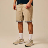 Bermuda ajusté en coton stretch Marati - Beige Mastic - SUN VALLEY HOMME