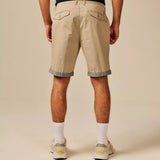 Bermuda ajusté en coton stretch Marati - Beige Mastic - SUN VALLEY HOMME