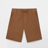 Bermuda en coton et lin fluide Filepber - Marron teck - TBS HOMME