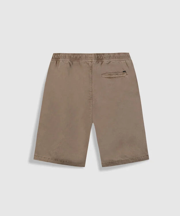 Bermuda léger en lin avec taille elastiquée pour homme M325073 - Taupe - IKKS MEN