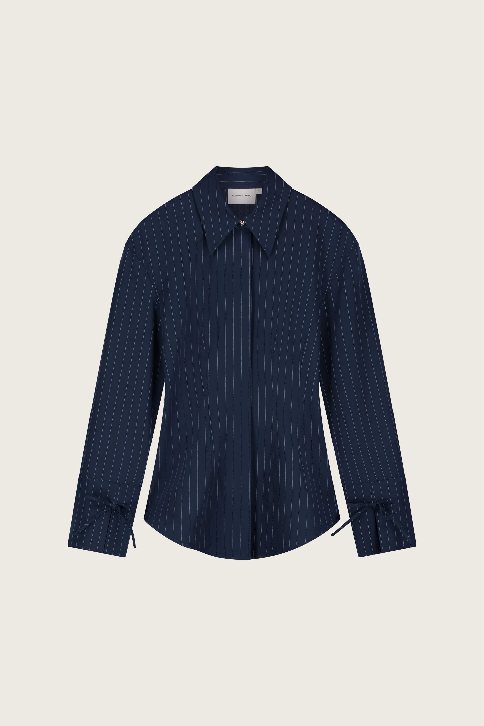 Blouse Elvira à rayures tennis FABIENNE CHAPOT présentée à plat sur fond neutre