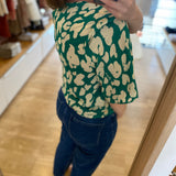 Blouse boutonnée fluide imprimé floral Starlet - Vert sapin - FABIENNE CHAPOT