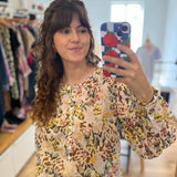 Blouse fleurie fluide oversize Roxane - Verveine - DES PETITS HAUTS