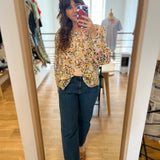 Blouse fleurie fluide oversize Roxane - Verveine - DES PETITS HAUTS