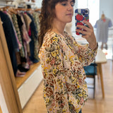 Blouse fleurie fluide oversize Roxane - Verveine - DES PETITS HAUTS