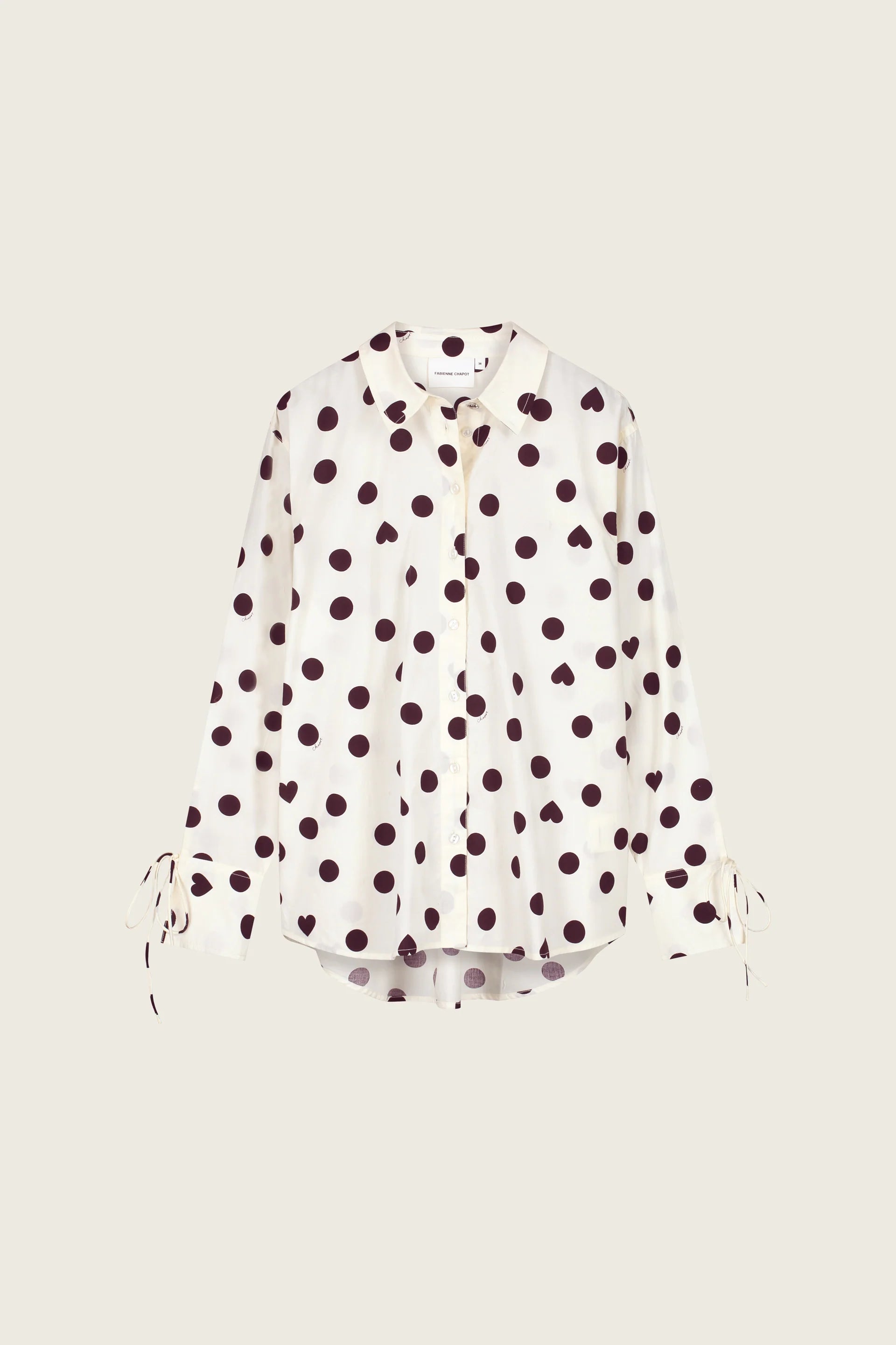 Blouse blanc cassé Ada FABIENNE CHAPOT présentée à plat sur fond neutre