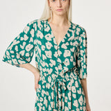 Blouse boutonnée fluide imprimé floral Starlet - Vert sapin - FABIENNE CHAPOT