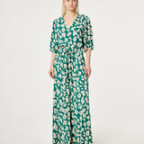 Blouse boutonnée fluide imprimé floral Starlet - Vert sapin - FABIENNE CHAPOT