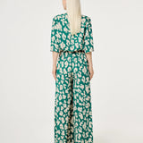Blouse boutonnée fluide imprimé floral Starlet - Vert sapin - FABIENNE CHAPOT