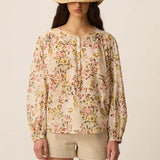 Blouse fleurie fluide oversize Roxane - Verveine - DES PETITS HAUTS