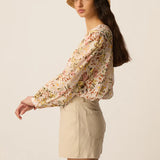 Blouse fleurie fluide oversize Roxane - Verveine - DES PETITS HAUTS