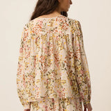 Blouse fleurie fluide oversize Roxane - Verveine - DES PETITS HAUTS