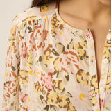 Blouse fleurie fluide oversize Roxane - Verveine - DES PETITS HAUTS