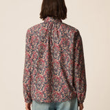 Vue de dos de la blouse en coton Liberty fleuri Rainbow Taya DES PETITS HAUTS