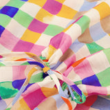 Blouse légère à carreaux colorés Alicia – Blanc & Orange - FABIENNE CHAPOT