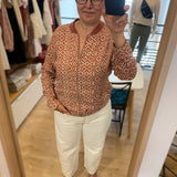 Bombers imprimé Yann - Argile rouge - SUN VALLEY FEMME