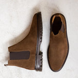 Vue du dessus et de profil des boots marron cookies Fargo BOBBIES HOMME avec élastiques latéraux