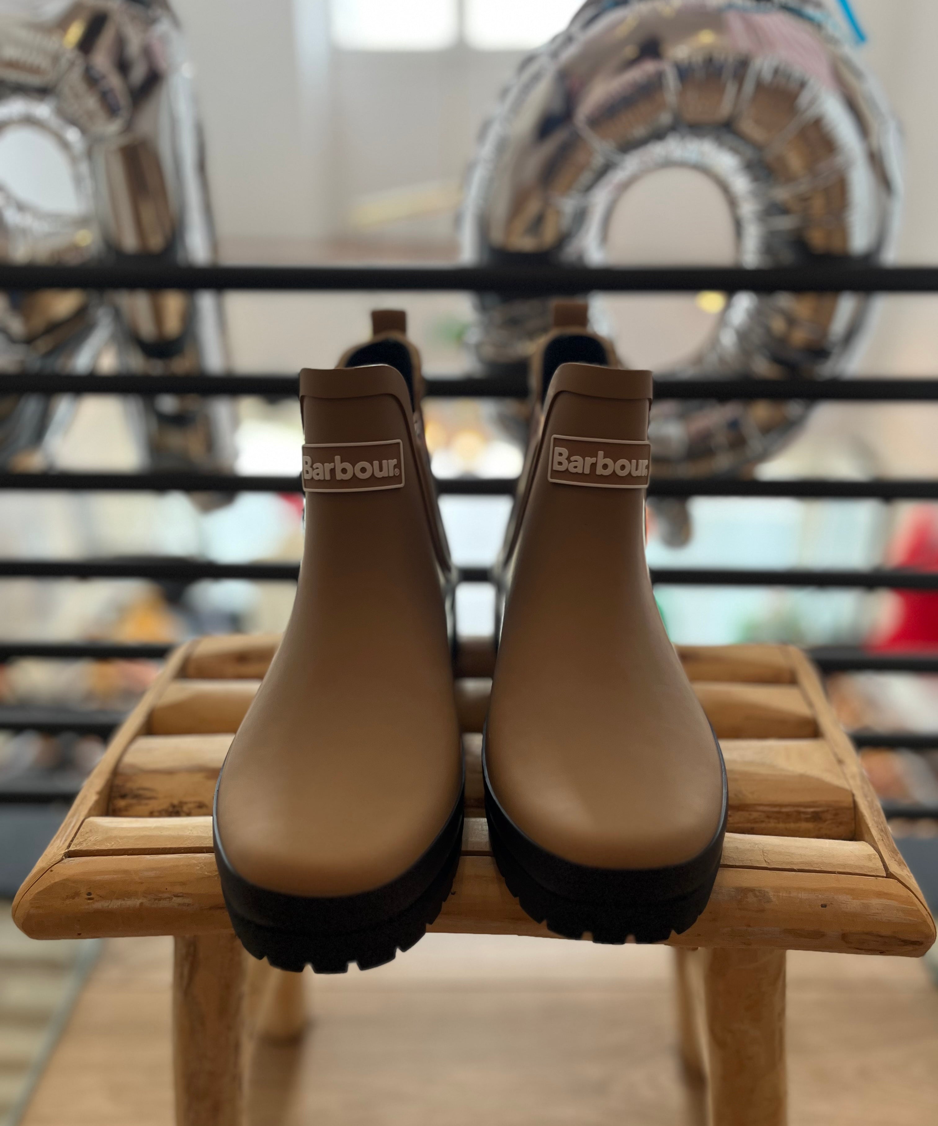 Bottines plates à élastiques tartan Mallow - Beige - BARBOUR FEMME