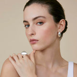 Boucles d'oreilles pendantes gouttes bombées Ednita - FEEKA