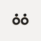 Boucles d’oreilles pendantes raphia doré Joee - Feeka