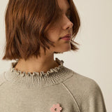 Broche fleur ajourée Mado - Rose - DES PETITS HAUTS
