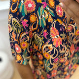 Chemise fluide imprimé bohème Abysse – Marine – Lola Espeleta