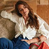 Jean large taille haute avec poches plaquées - Stone - LOLA ESPELETA