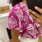 Blouse imprimée Idylla - Raisin - C'EST BEAU LA VIE !