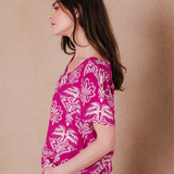 Blouse imprimée Idylla - Raisin - C'EST BEAU LA VIE !