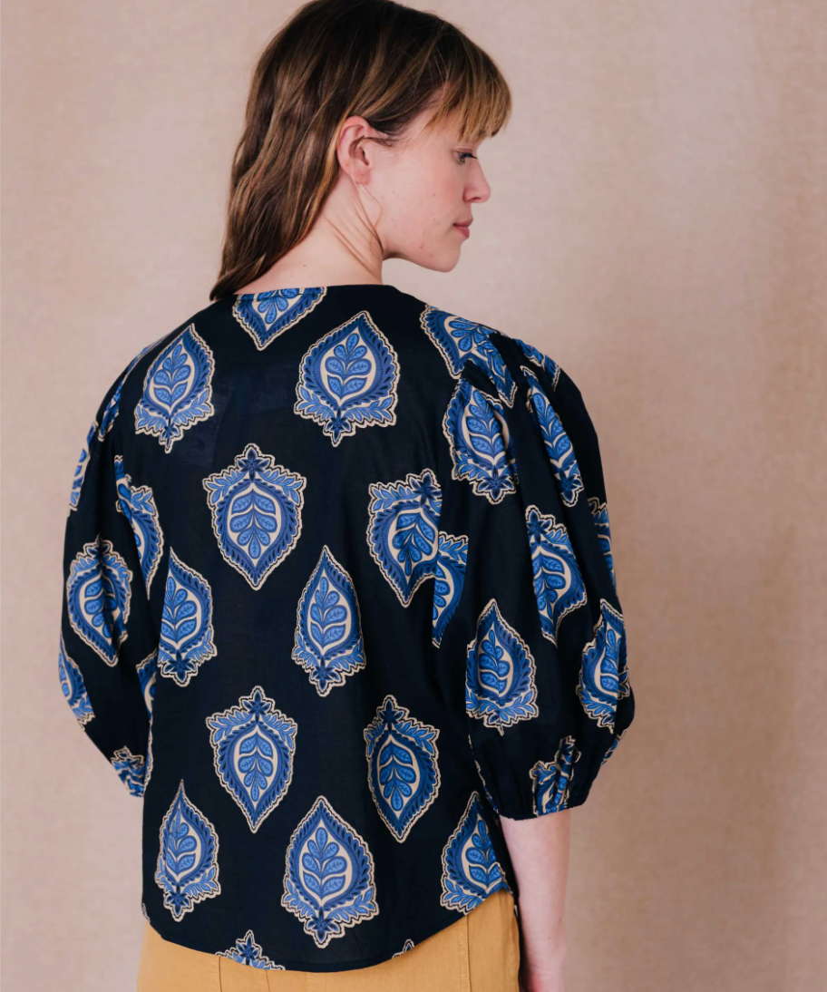 Blouse Serena - Bleu indigo - C'EST BEAU LA VIE !