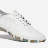 Tennis Confort Cuir Jazaru - Blanc et Kaki - TBS FEMME