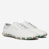 Tennis Confort Cuir Jazaru - Blanc et Kaki - TBS FEMME