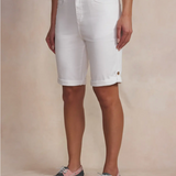 Bermuda ceinture semi-élastiquée Sintamid - Blanc - TBS FEMME